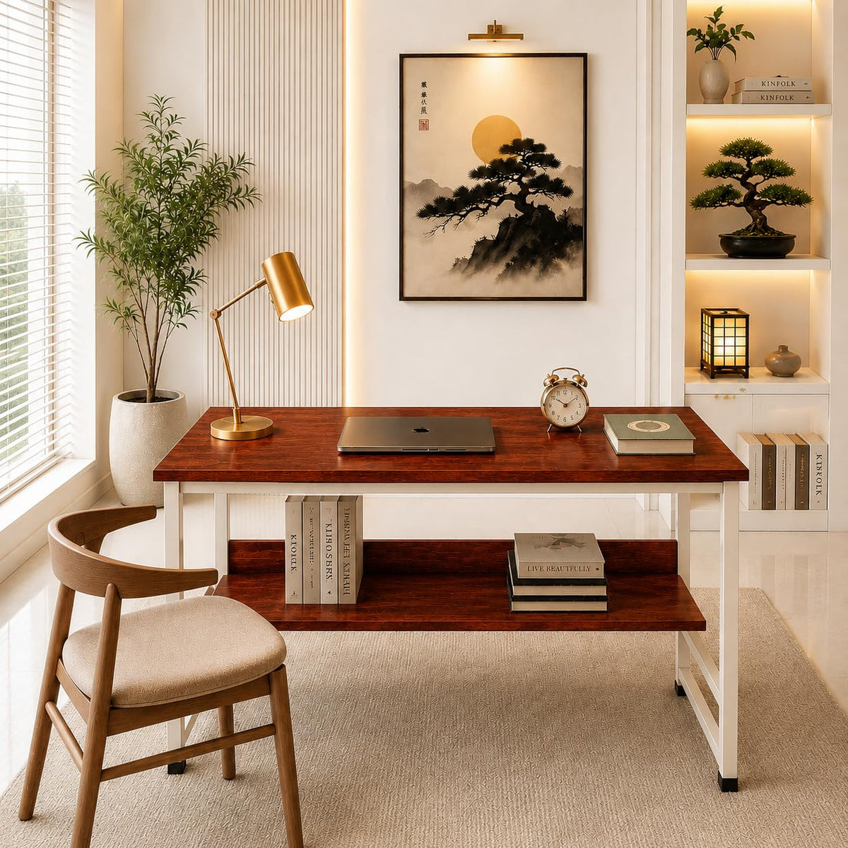 multipurpose-wood-study-table-with-shelf-computer